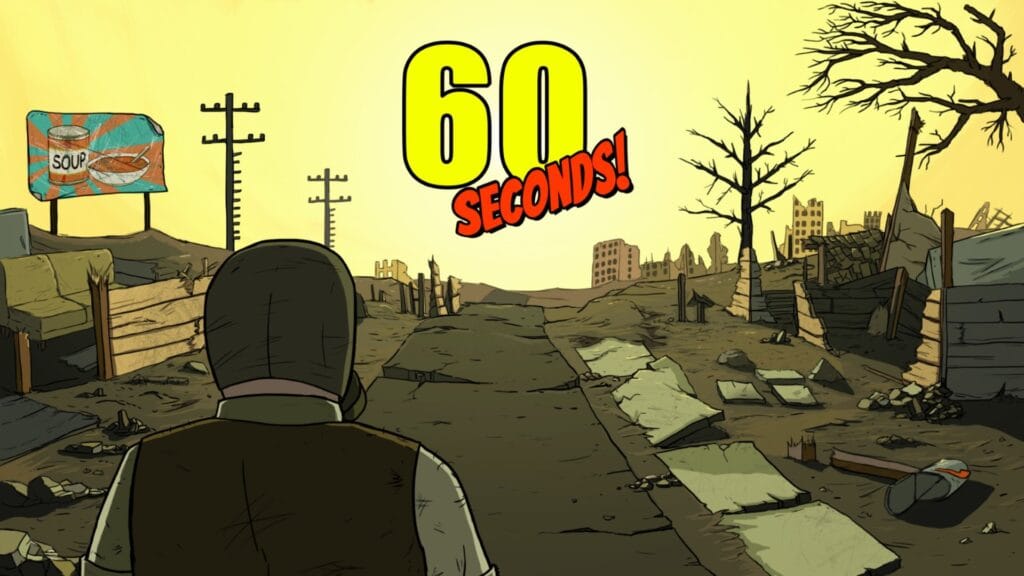 The key art for the video game 60 Seconds!