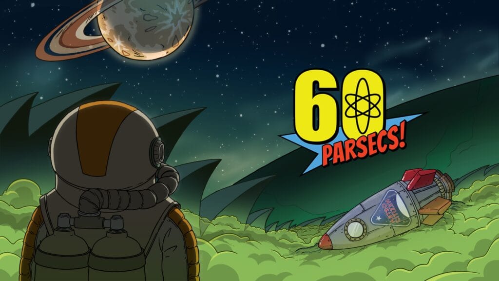 The key art for the video game 60 Parsecs!