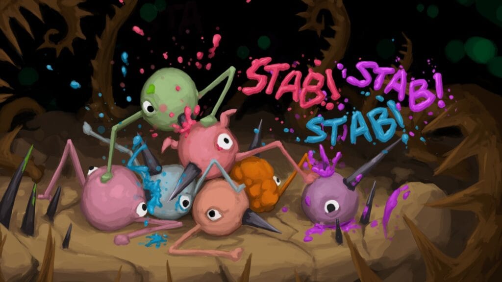 The key art for the video game Stab Stab Stab!
